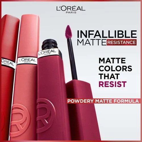 L'Oreal Infallible Lip Lacquer Resistance 600 Le Nu Rose - 4.3ml